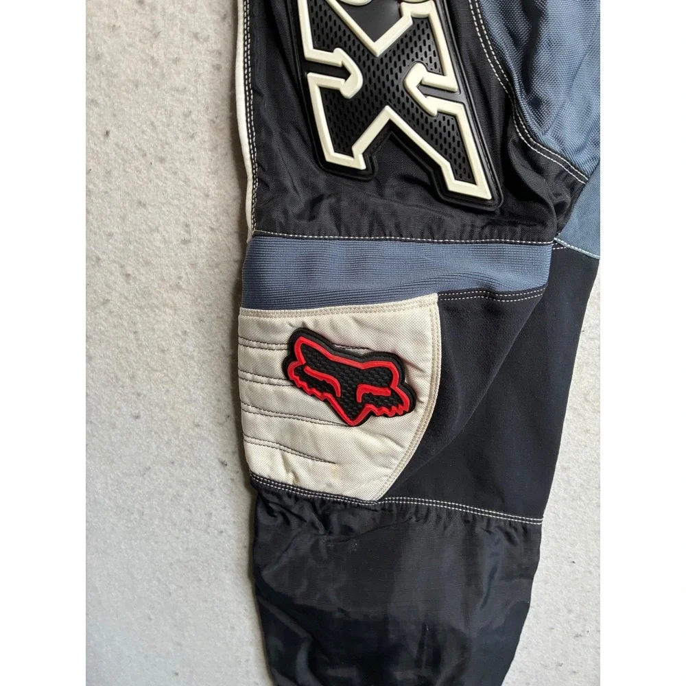 Fox Racing Motocross Pants Mens 34 Black Grey White MX BMX Riding Gear Vintage